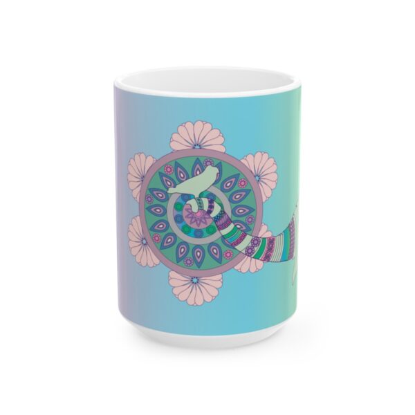 Colorful Mandala Elephant Ceramic Mug - Image 2