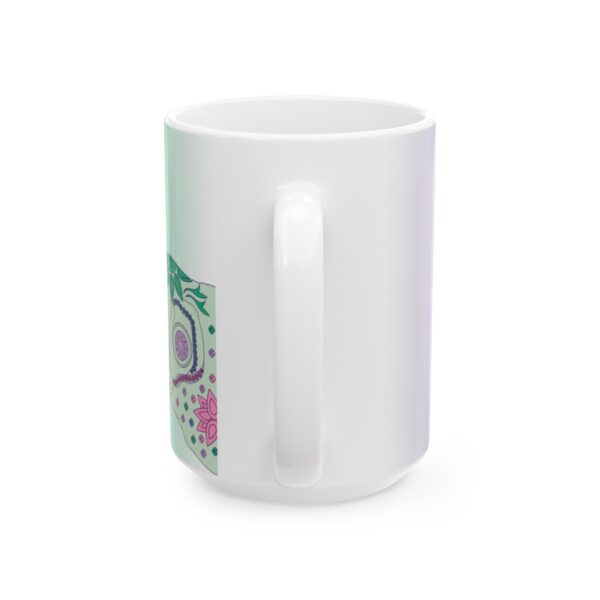 Colorful Mandala Elephant Ceramic Mug - Image 3
