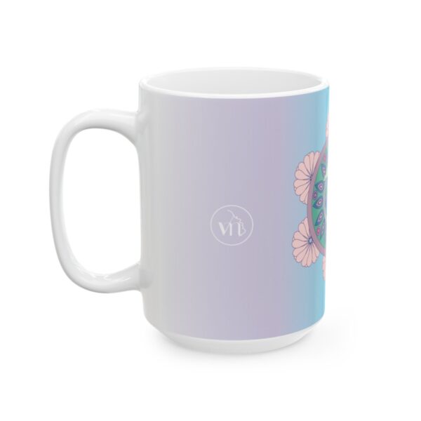 Colorful Mandala Elephant Ceramic Mug - Image 4