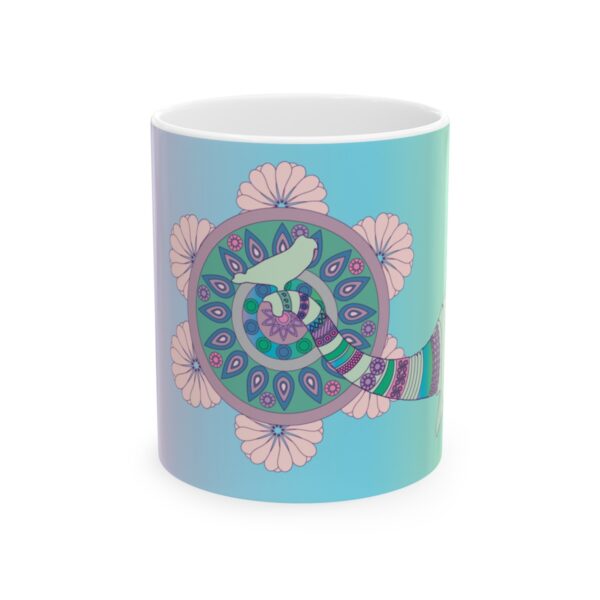 Colorful Mandala Elephant Ceramic Mug - Image 6