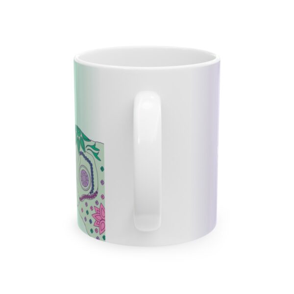 Colorful Mandala Elephant Ceramic Mug - Image 7