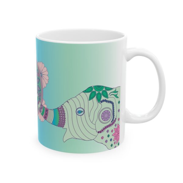 Colorful Mandala Elephant Ceramic Mug - Image 9