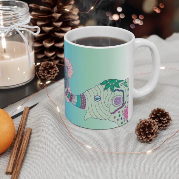 Colorful Mandala Elephant Ceramic Mug - Image 10
