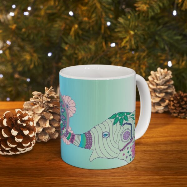 Colorful Mandala Elephant Ceramic Mug - Image 15